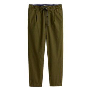 Alex Mill Pull on Pleated Pant in Tech Nylon - Olive Green
